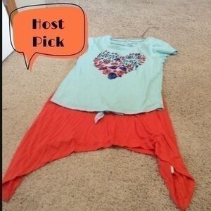 Justice size 12 top Old Navy size 10-12 skirt